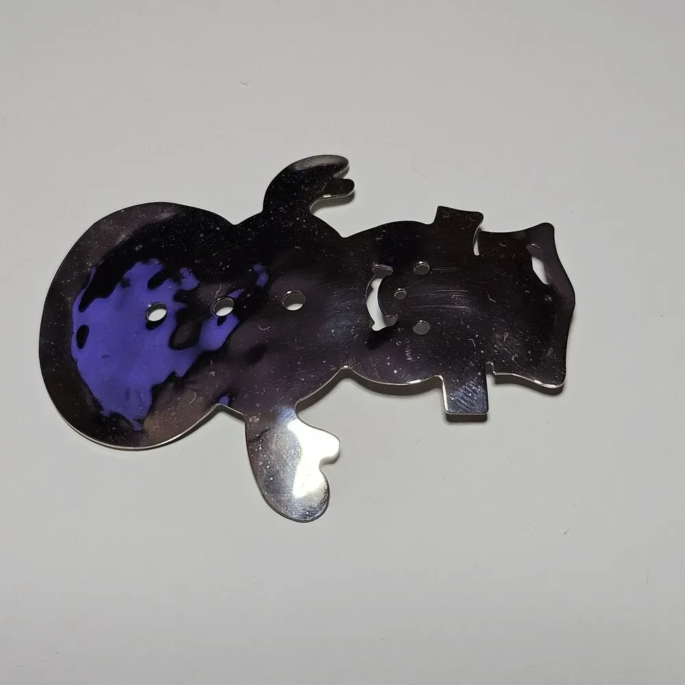 Vintage Silver Tone Shiny Frosty Snowman Brooch